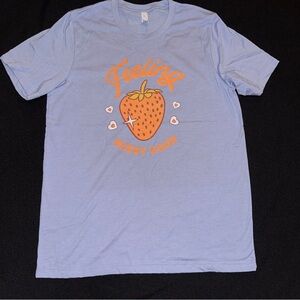 Strawberry tee Bella + Canvas‎ size large “Feeling Berry Good